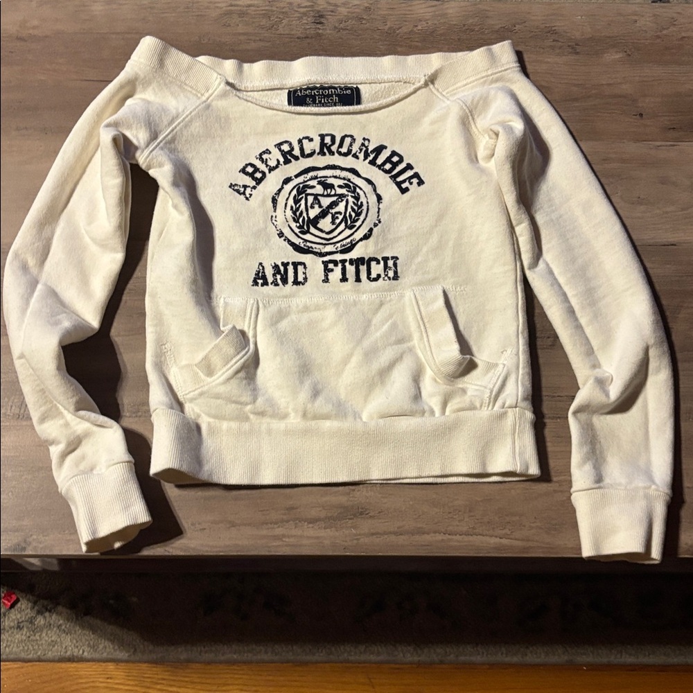 Abercrombie & Fitch White Off-Shoulder Top